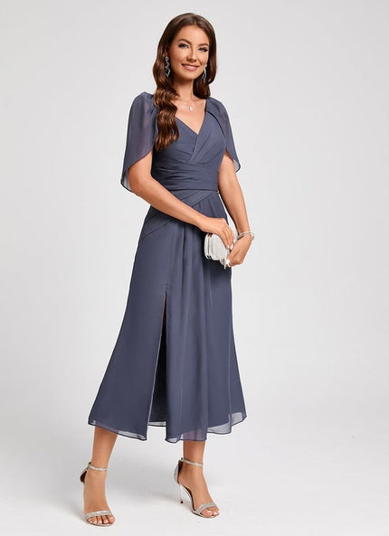 Robe Trapèze Florale Marine