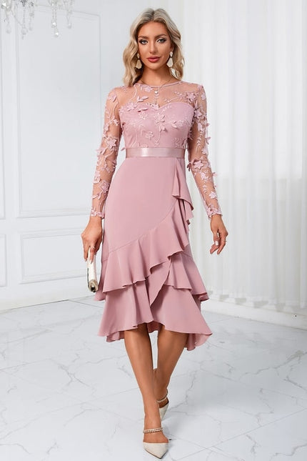 Robe Trapèze Rayonnement Floral - gallery 5
