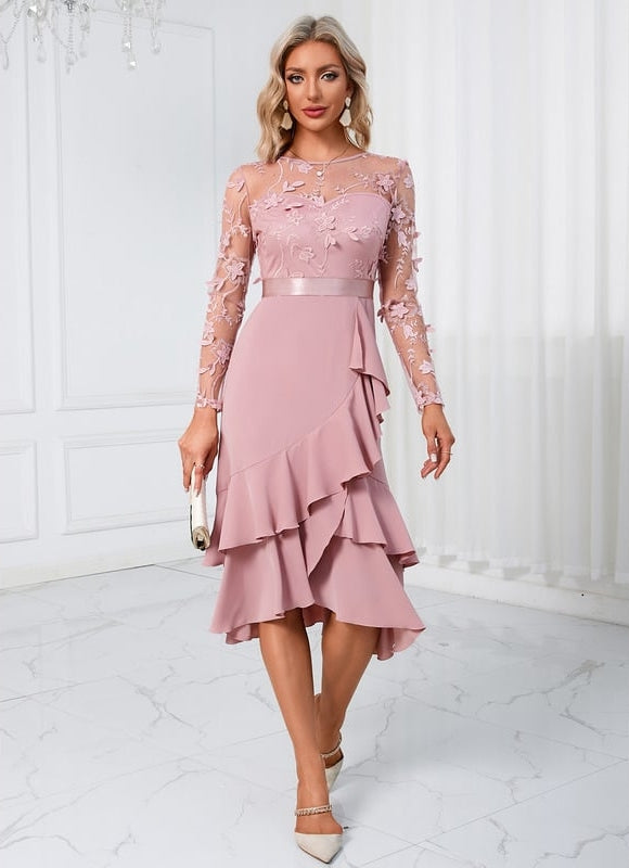 Robe Trapèze Rayonnement Floral - gallery 5