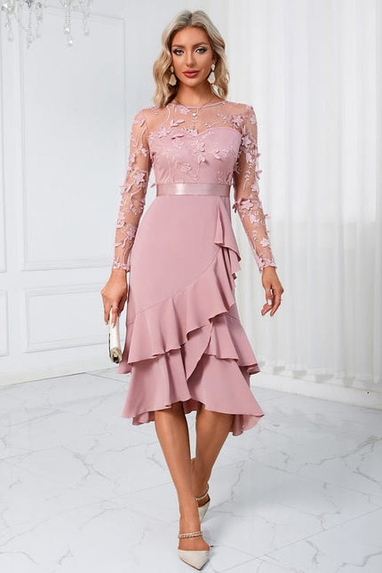 Robe Trapèze Rayonnement Floral - gallery 5