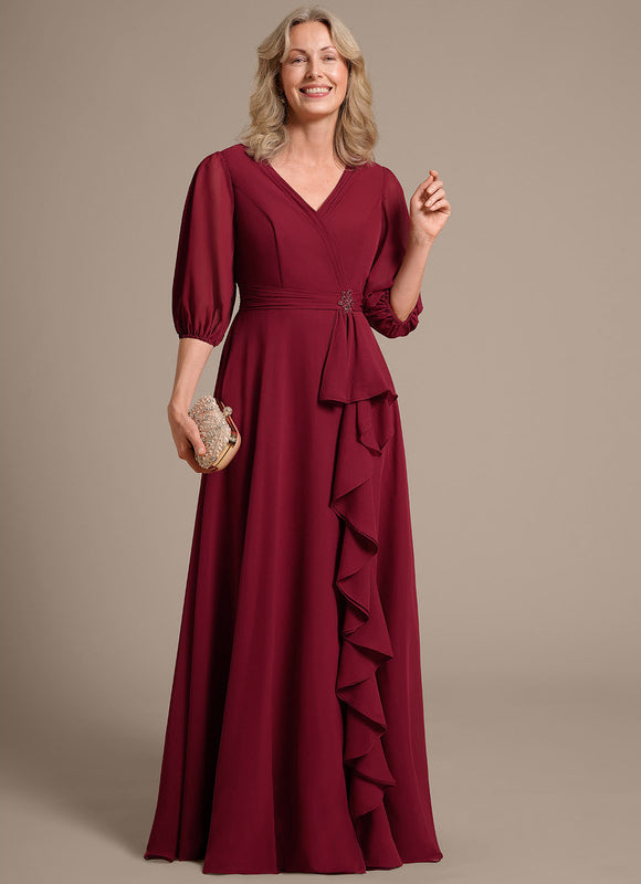 Robe Trapèze Rouge Élégant - gallery 1