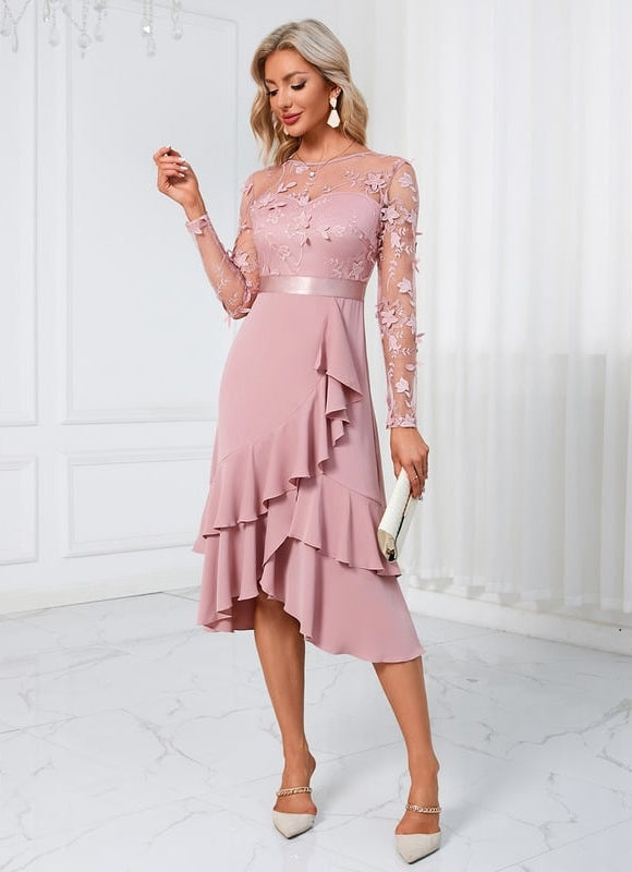 Robe Trapèze Rayonnement Floral - gallery 3