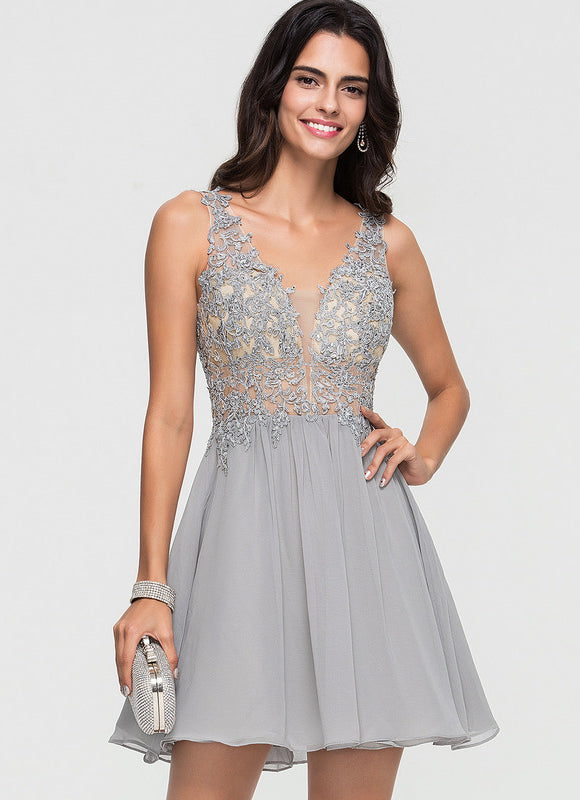 Robe Trapèze Valse De Mousseline