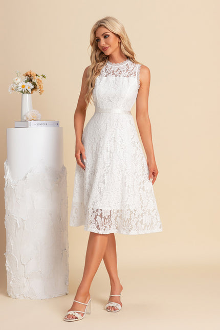 Robe Trapèze Dentelle Midi - gallery 4