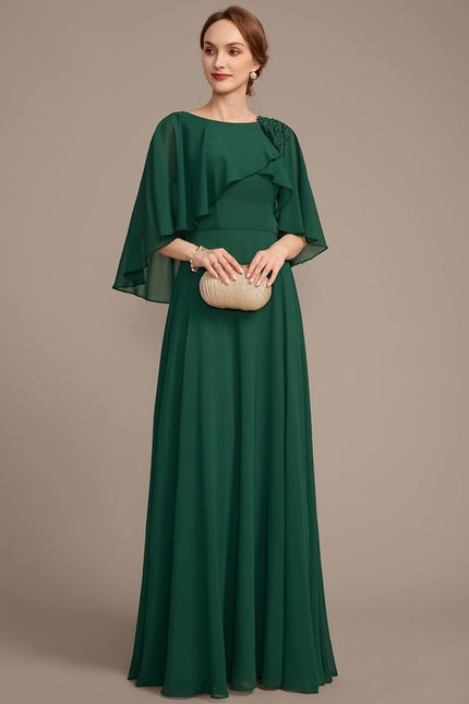 Robe Trapèze Émeraude Flottante - gallery 2