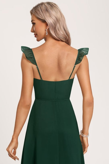 Robe Trapèze Aérienne Vert Pâle - gallery 6