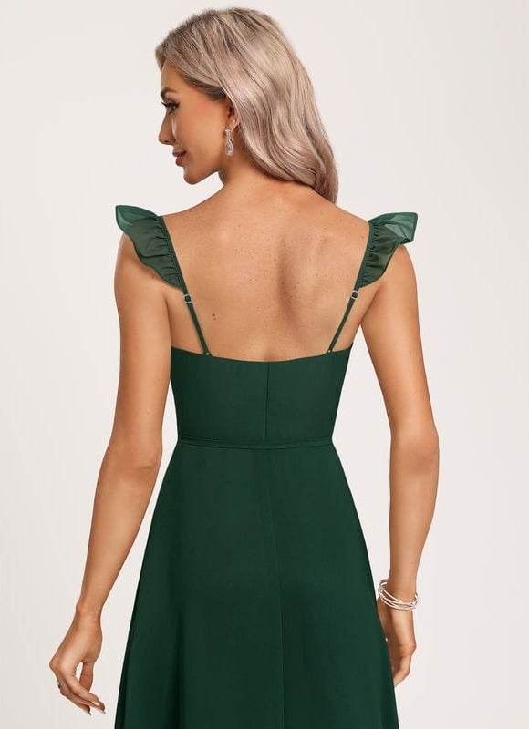 Robe Trapèze Aérienne Vert Pâle - gallery 6