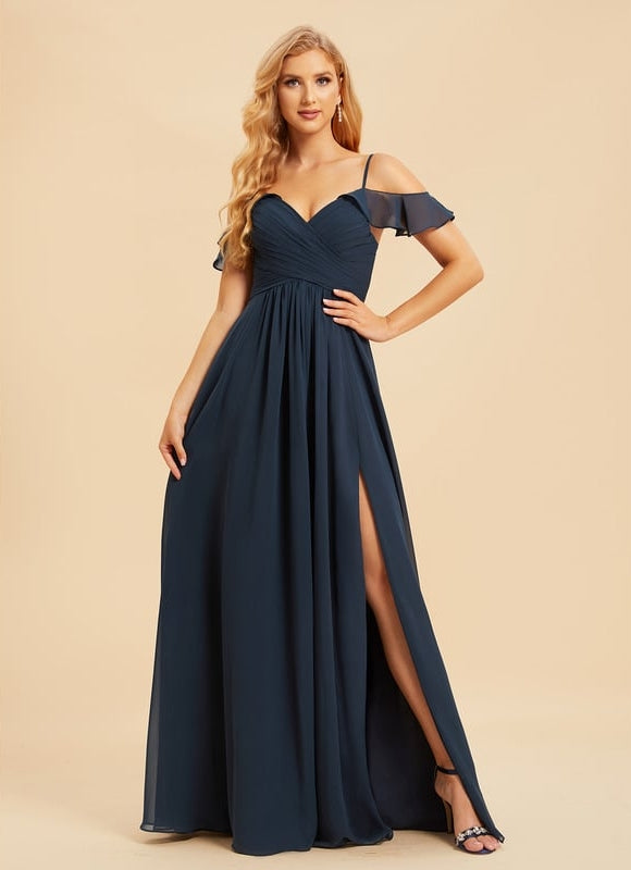 Robe Trapèze Longue Beige Élégante