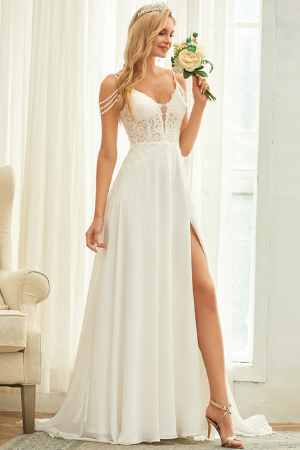 Robe Trapèze De Mariée Aérienne - gallery 7