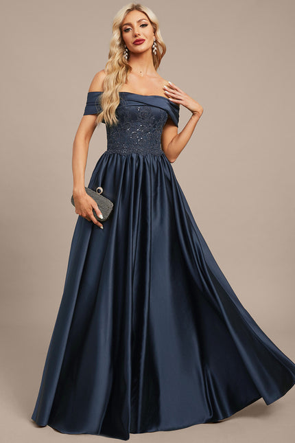 Robe Trapèze Nuit Sombre Élégante - gallery 5