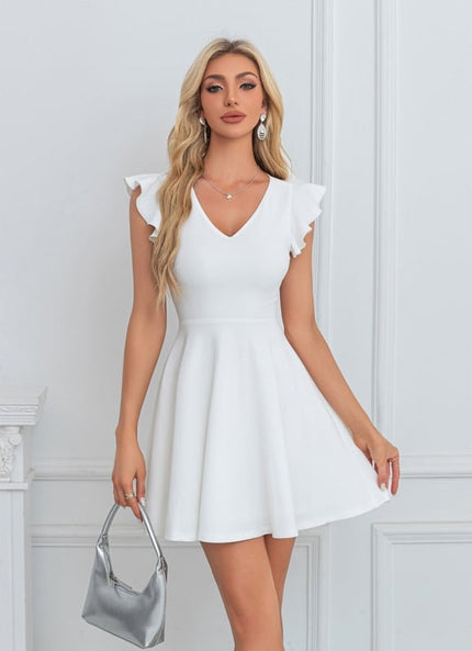 Robe Trapèze Éclat Blanche