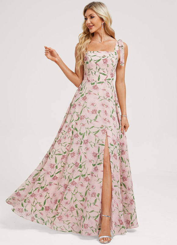 Robe Trapèze Élégante Vert Clair - gallery 1