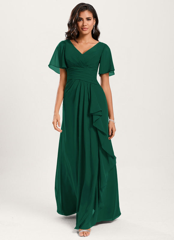 Robe Trapèze Mousseline Fendue - gallery 4