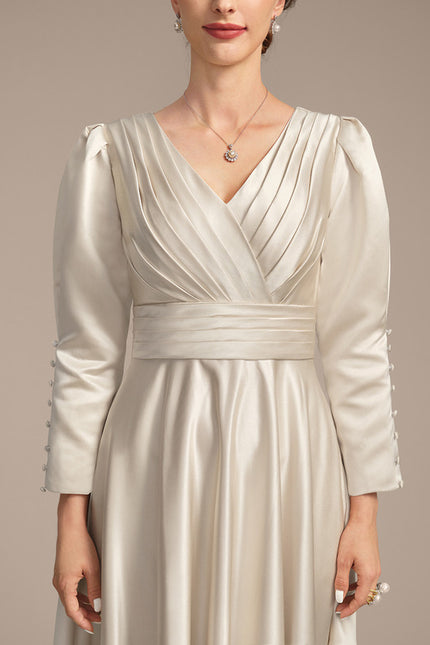 Robe Trapèze Lueur Satinée - gallery 7