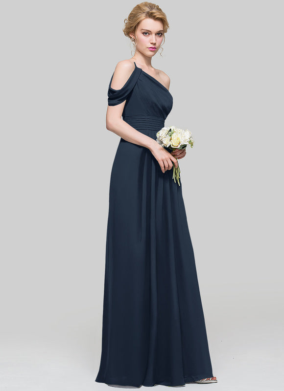 Robe Trapèze Asymétrique Beige - gallery 9