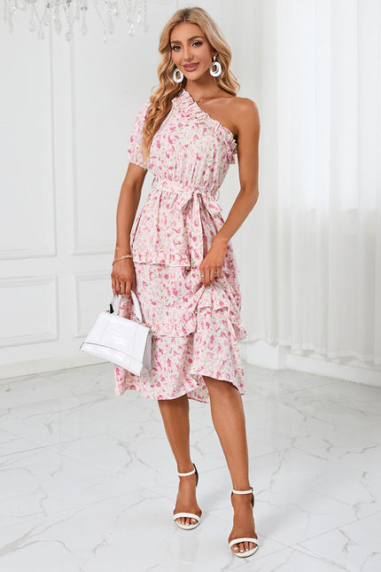 Robe Trapèze Flottante Fleurie - gallery 1