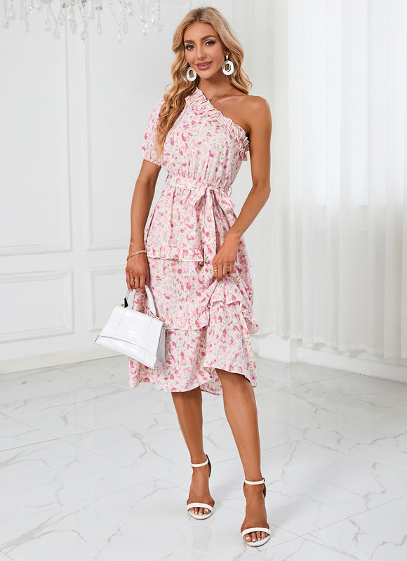 Robe Trapèze Flottante Fleurie - gallery 1