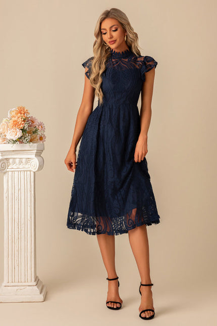 Robe Trapèze Nuit Écarlate - gallery 3