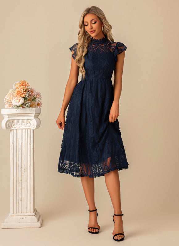 Robe Trapèze Nuit Écarlate - gallery 3