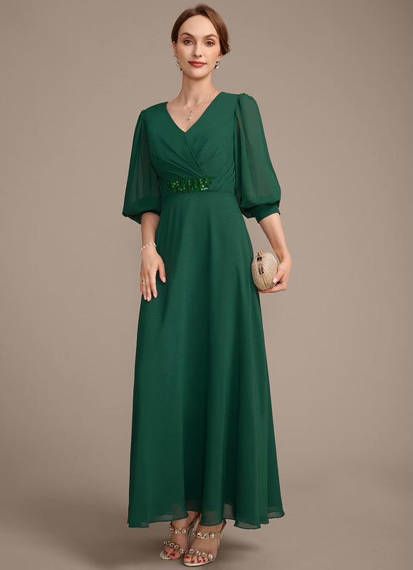 Robe Trapèze Vert Émeraude Élégant