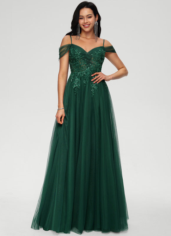 Robe Trapèze Émeraude Envoûtante - gallery 3