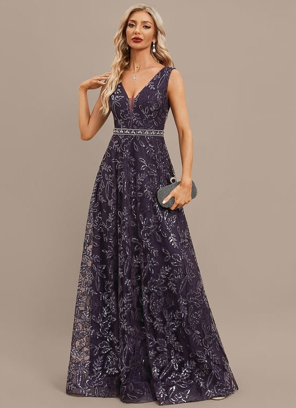 Robe Trapèze Élégance Pourpre - gallery 2