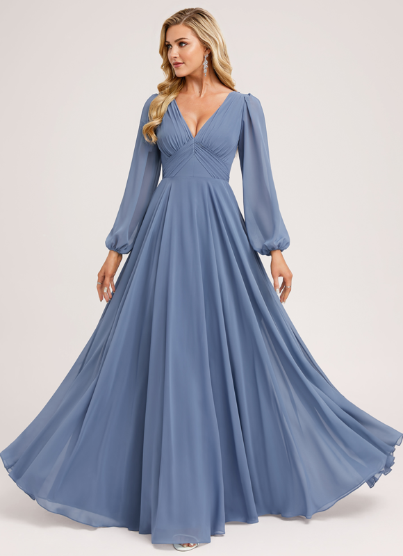 Robe Trapèze Longue Beige Élégante
