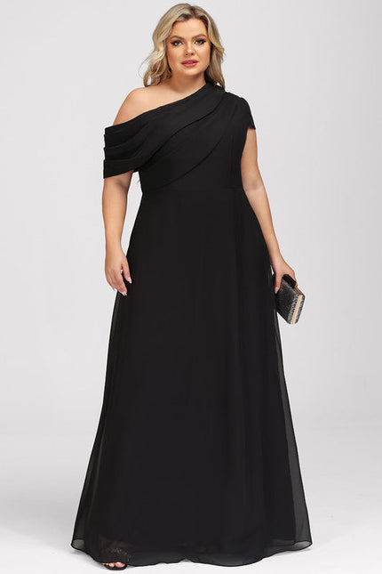 Robe Trapèze Noire Plissée Soirée - gallery 6