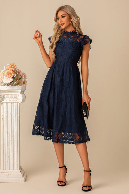 Robe Trapèze Nuit Écarlate - gallery 5