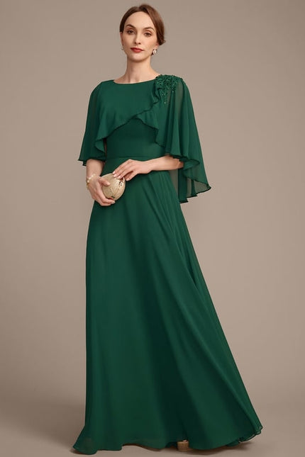 Robe Trapèze Émeraude Flottante - gallery 4