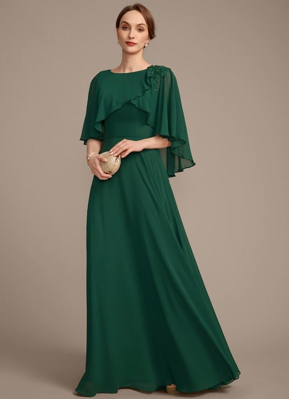 Robe Trapèze Émeraude Flottante - gallery 4