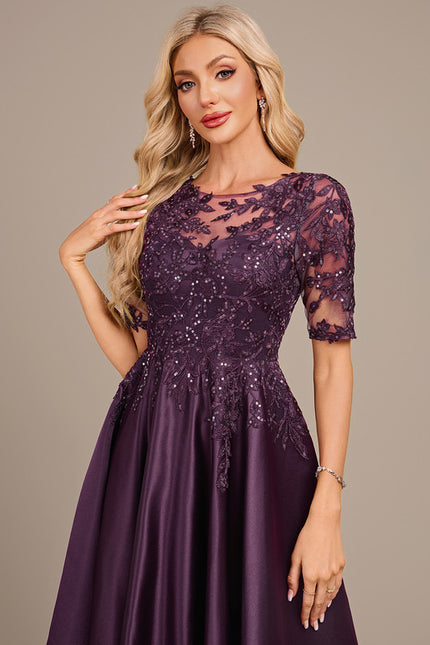 Robe Trapèze Violette Chic - gallery 2