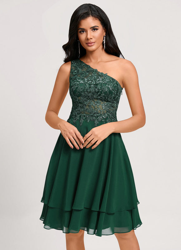 Robe Trapèze Vert Émeraude Chic - gallery 2