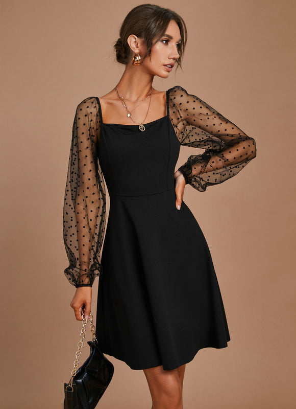 Robe Trapèze Couture Transparente - gallery 2