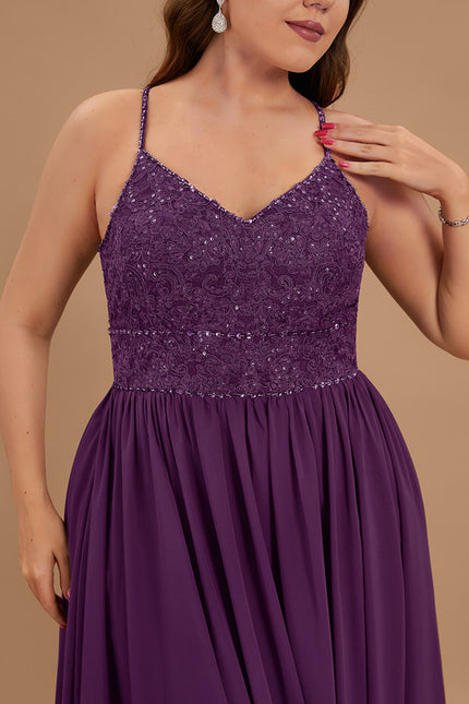 Robe Trapèze Violet Enchanté - gallery 8