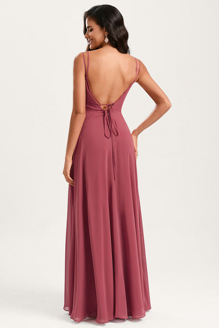 Robe Trapèze Mousseline Fendue - gallery 7