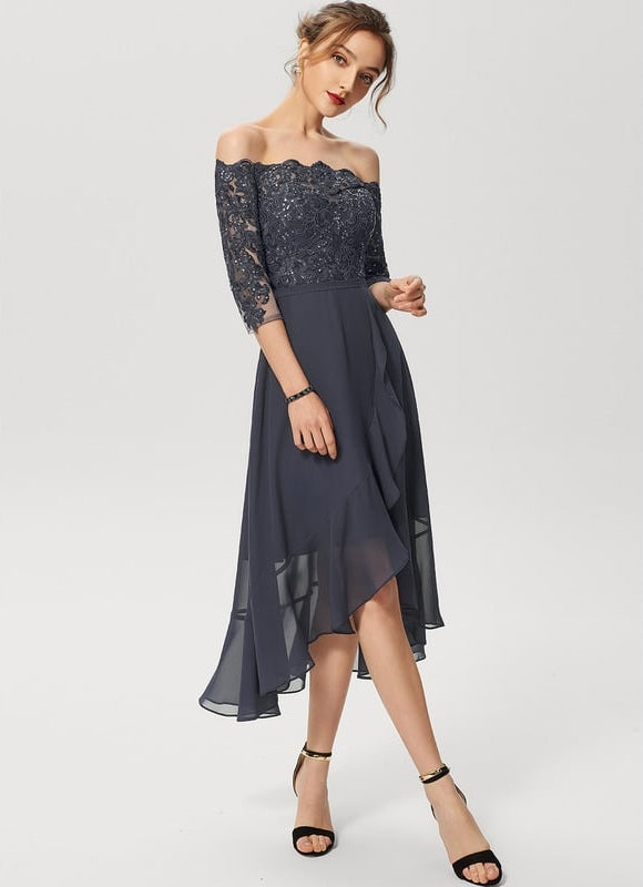 Robe Trapèze Lueur De Soirée - gallery 1