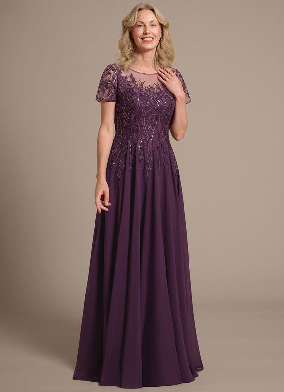 Robe Trapèze Longue Violetée - gallery 5