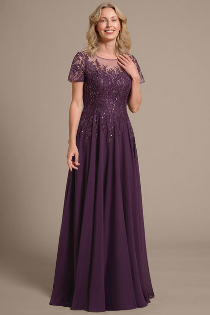 Robe Trapèze Longue Violetée - gallery 5