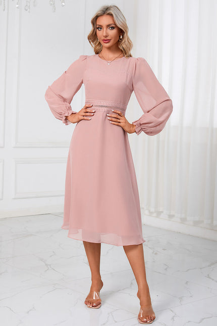 Robe Trapeze Rose Poudré - gallery 1