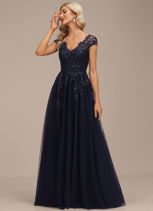 Robe Trapèze Élégance Grise Tulle - gallery 4