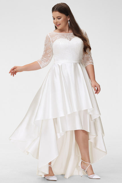 Robe Trapèze Élégance Dentelle Satinée - gallery 9
