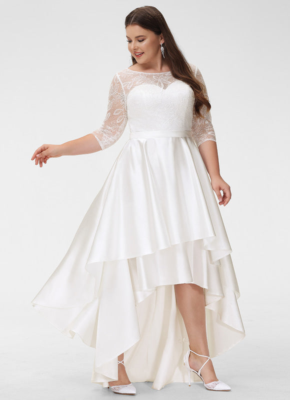 Robe Trapèze Élégance Dentelle Satinée - gallery 9
