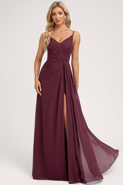 Robe Trapèze Mousseline Fendue