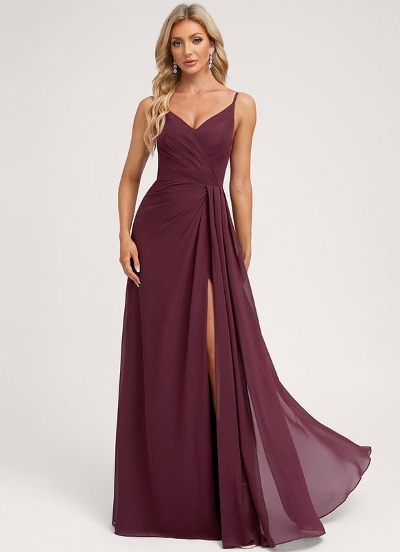 Robe Trapèze Mousseline Fendue