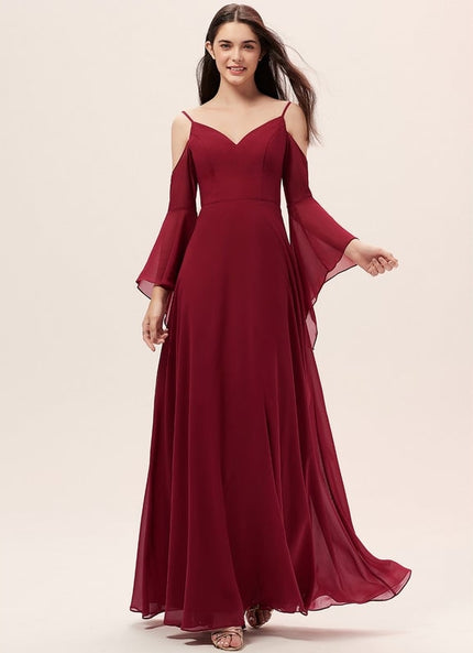 Robe Trapèze Longue Beige Élégante