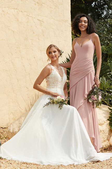 Robe Trapèze Éthérée Satinée - gallery 7