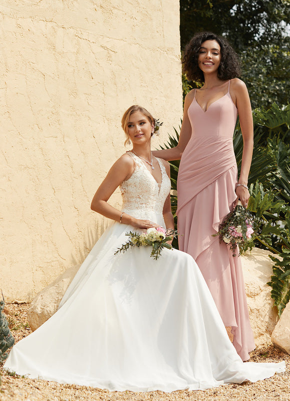 Robe Trapèze Éthérée Satinée - gallery 7