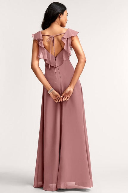 Robe Trapèze Mousseline Fendue - gallery 4