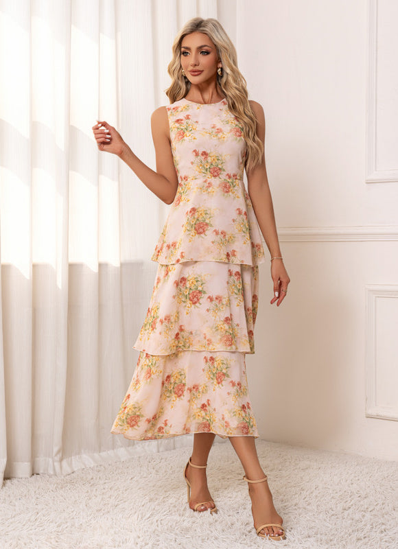 Robe Trapèze Florale Douce - gallery 5